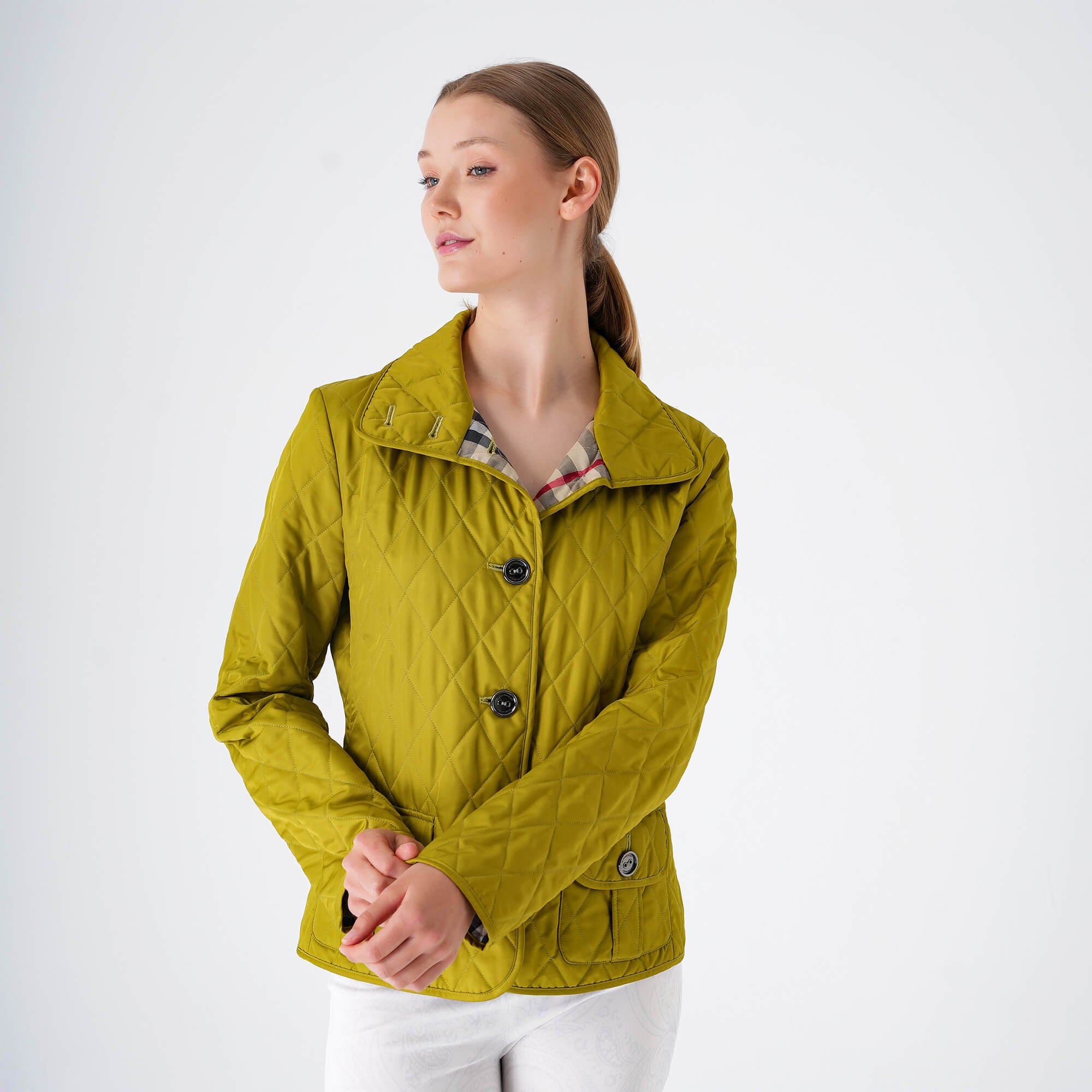 Burberry - Green Quilted Diamond Jacket